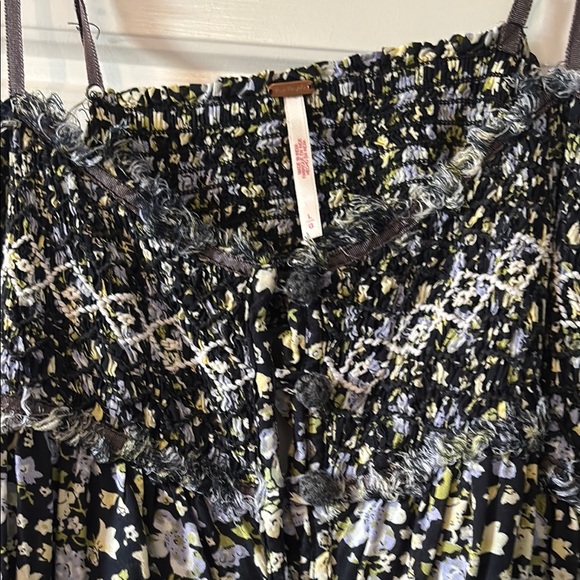 Free People Floral Maxi Dress - Black and White - Picture 2 of 6